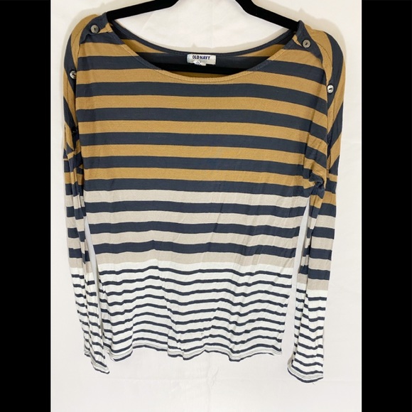 Old Navy Tops - ❤️ 3/20 Old Navy Striped Long Sleeve Boat Neck Top